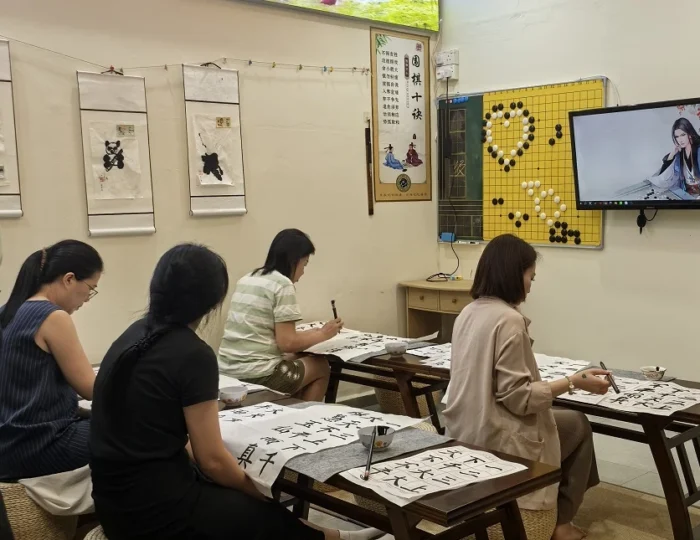 Adult classes for calligraphy at Hong Meng Academy in Hougang Singapore